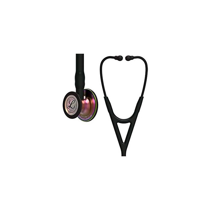 Littmann  Cardiology IV Stethoscope, Rainbow-Finish Chestpiece, Black Tube, 27 inch, 6165