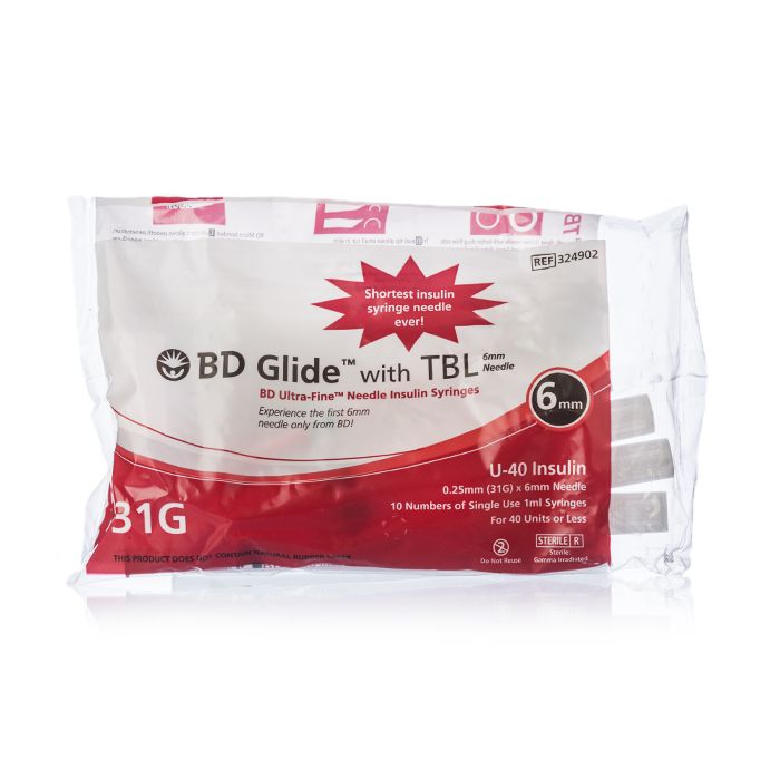 B D Glide With TBL 31G- Diabetic Syringe-U40 (Box of 100)