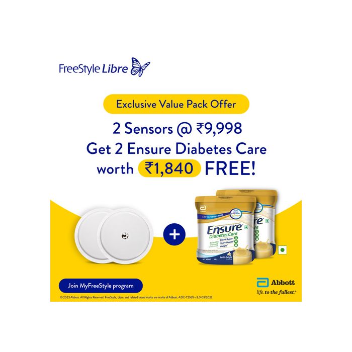 Buy 2 FreeStyle Libre Sensors & Get 2 Ensure Diabetes Care 400g Free