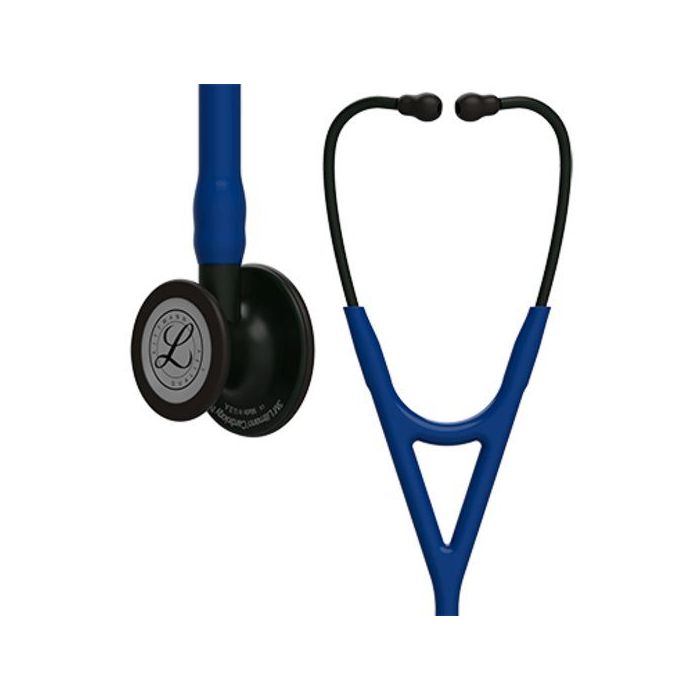 Littmann Cardiology IV: Black Finish Chest-Piece with Navy Blue Tubing 6168