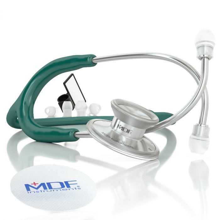 MDF Acoustica Stethoscope Pediatric- Aqua Green (MDF 747XPC09)