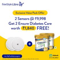 Buy 2 FreeStyle Libre Sensors & Get 2 Ensure Diabetes Care 400g Free