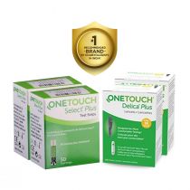 OneTouch Select Plus Test Strips 100s Pack + 2 * 25's  OneTouch Delica plus lancets