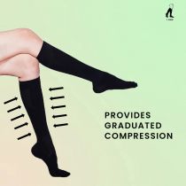 Sorgen Maternity Support Socks To Reduce Pain And Swelling During Pregnancy,Perfect Healthy Gift For Mom-To-Be (Small, Black)