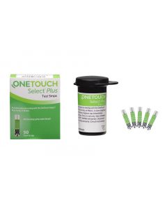 OneTouch Select Plus Test Strips 50s Pack + 2 * 25's  OneTouch Delica plus lancets